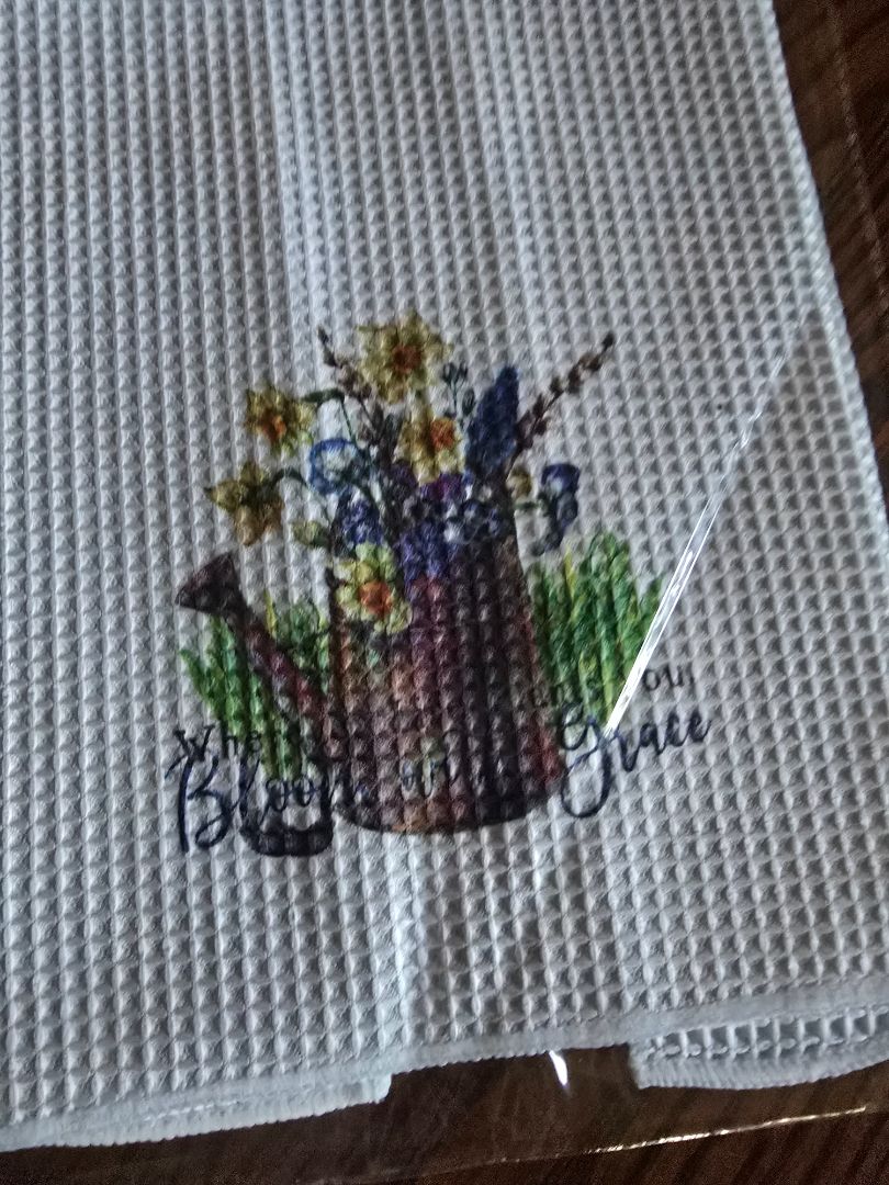 Spring Kitchen towel Wherever life plants you Bloom with grace, 16 x 24