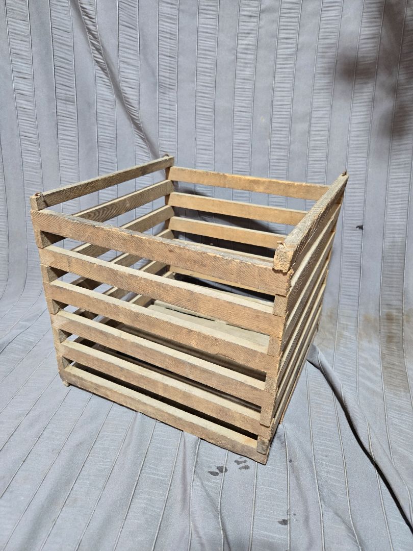 Wooden slat crate