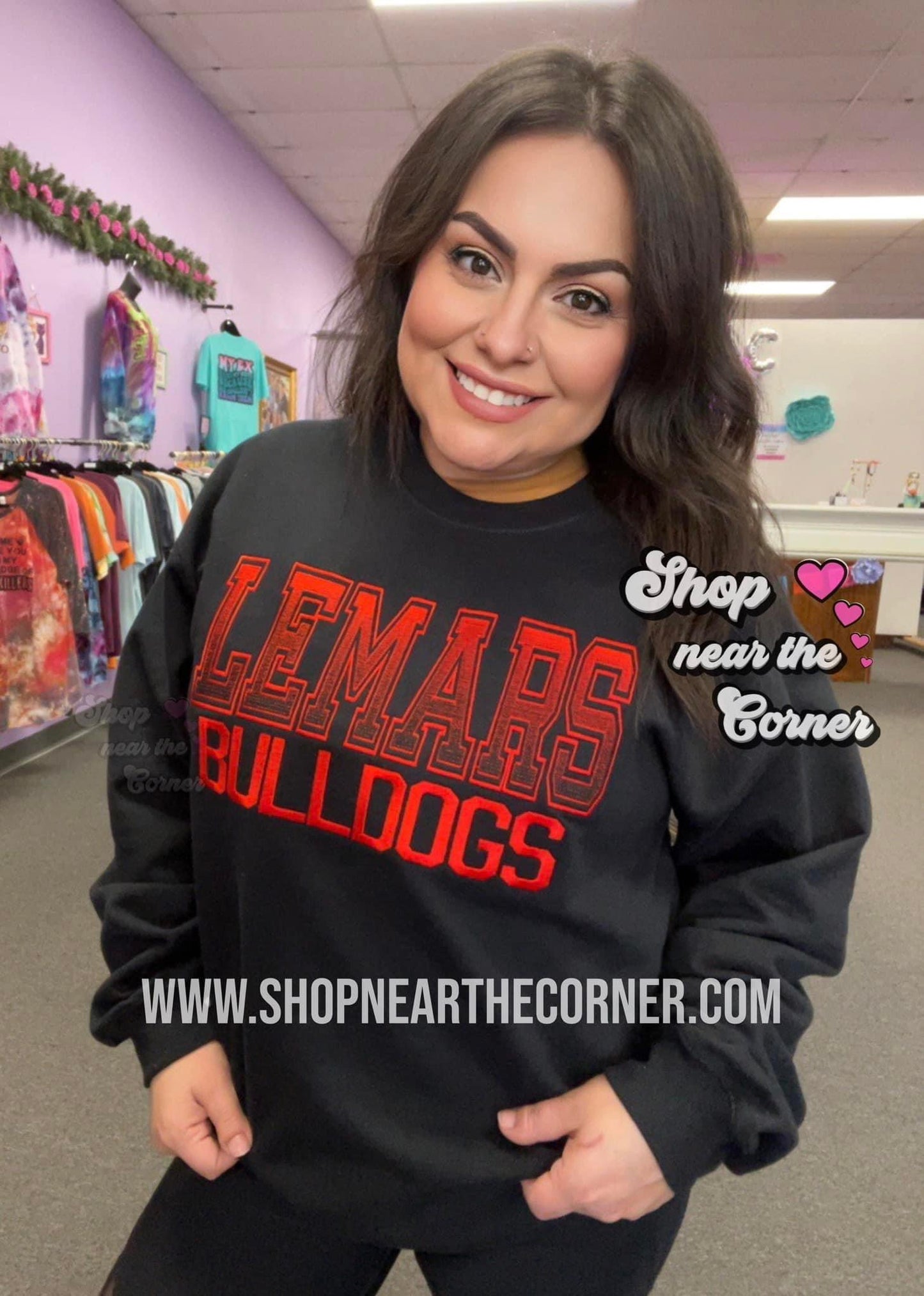 Ombre Crewneck- Le Mars Bulldogs