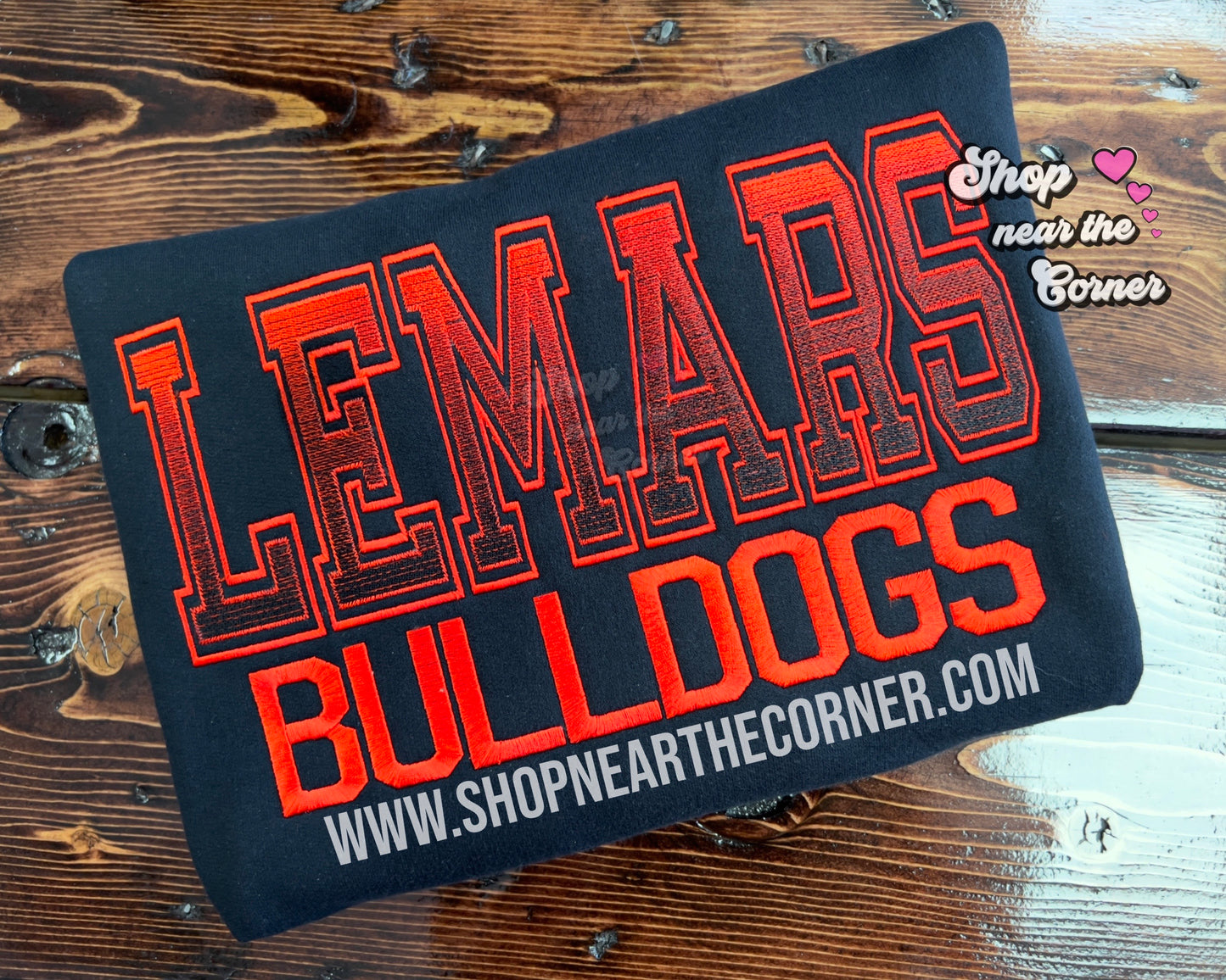 Ombre Crewneck- Le Mars Bulldogs