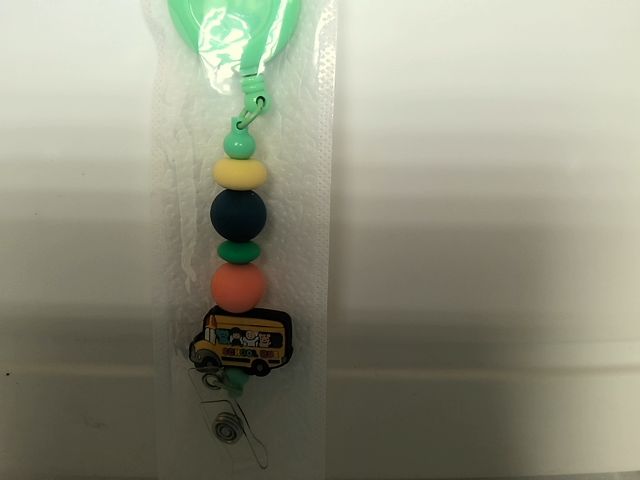 Light Green Focal Bead Badge Reel Grace's bead Shop