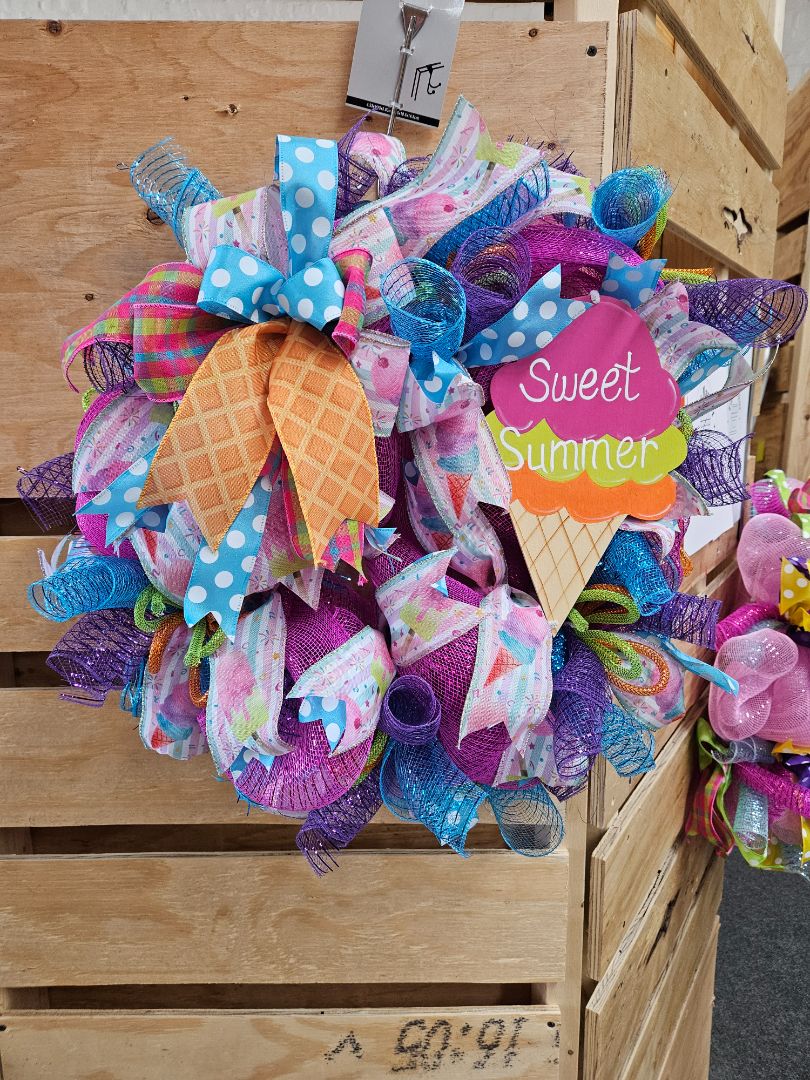 Wreath Ice cream sweet summer, 14in