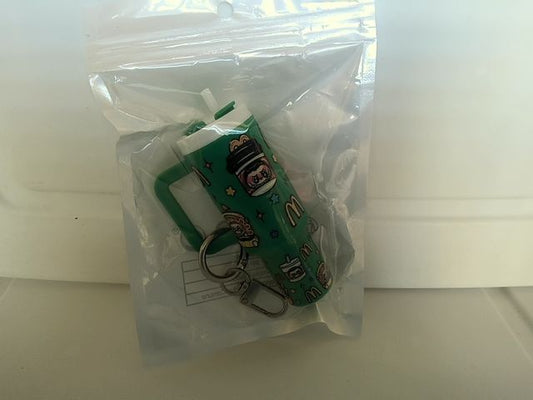 Green Tumbler Keychain Grace's bead Shop