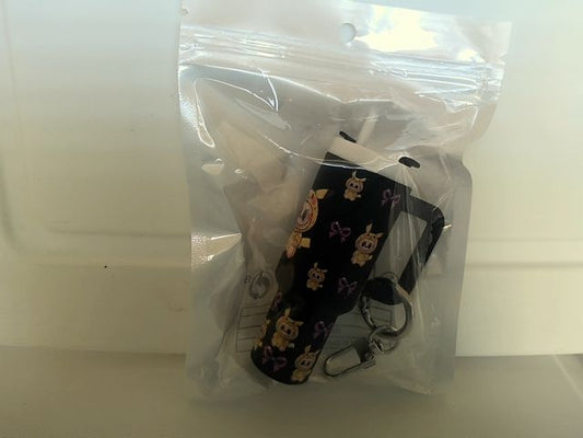 Black Tumbler Keychain Grace's bead Shop