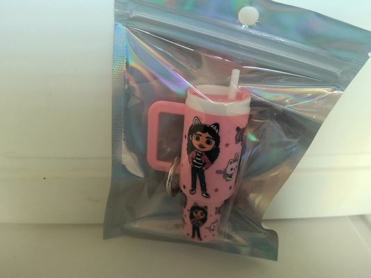 Light Pink Tumbler Keychain Grace's bead Shop