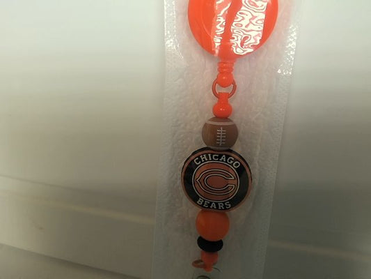 Orange Focal Bead Badge Reel Grace's bead Shop