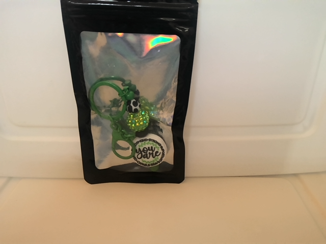 Green Regular Keychain Grace's bead Shop