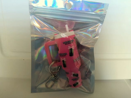 Hot Pink Tumbler Keychain Grace's bead Shop
