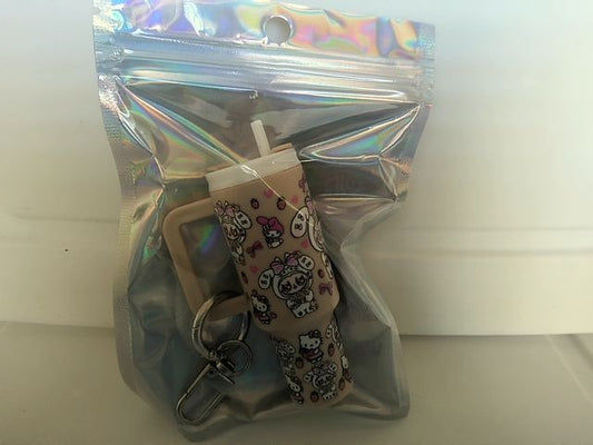 Tan Tumbler Keychain Grace's bead Shop