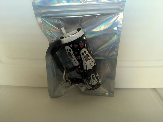 Black Tumbler Keychain Grace's bead Shop