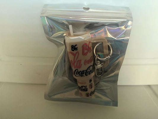 Tan Tumbler Keychain Grace's bead Shop