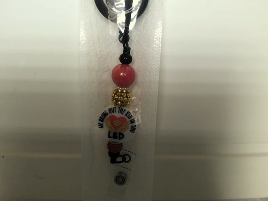 Black Focal Bead Badge Reel Grace's bead Shop